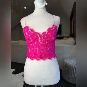h:ours Pink Lace Tank Top thumbnail 2
