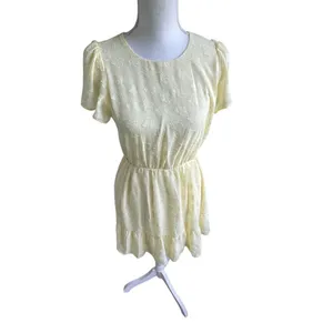 Show Me Your Mumu Merrit Cut Out Mini Dress Yellow Small Short sleeve Floral thumbnail 10