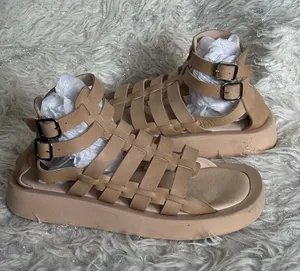 Pilcro Women’s Tan Woven Gladiator Sport Leather Sandals Size 38 thumbnail 1