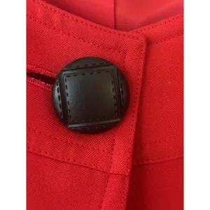 CARLISLE Red Silk Cropped Jacket Blazer Womens Size 4 Button‎ Pockets thumbnail 5