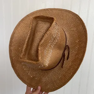 AMERICAN HAT CO. Houston Genuine Hemp Rope Hat Western Cowboy Size 7 1/8 thumbnail 6