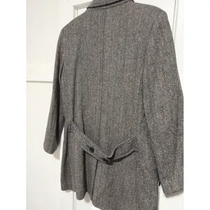 Isaac Mizrahi Live Womens XL Herringbone Wool Coat preppy academia professional thumbnail 9