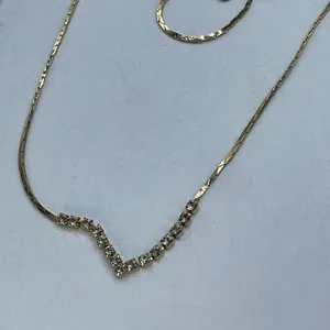 Vintage Park Lane rhinestone V decor necklace thumbnail 2