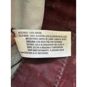 Wild Fable Burgundy Coated Denim Mini Skirt Size 4 Low Rise Raw Hem Whimsygoth thumbnail 5