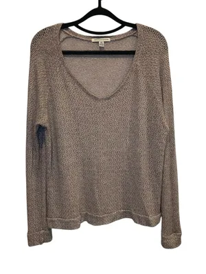 Women's American Eagle Outfitters V Neck Soft Knit Pullover Sweater Tan Size M Good Pre-Owned Condition Features Women's American Eagle Outfitters V Neck Soft Knit Pullover Sweater. #softknit #spring #summer thumbnail 1
