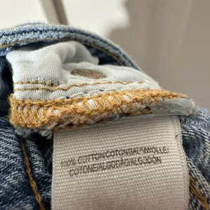 Free People Relaxed Heritage Flare‎ Jeans Women's 25 Blue Button Fly Distressed thumbnail 4