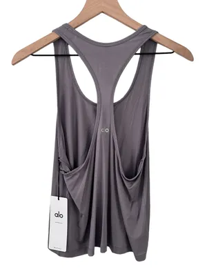 Alo All Day Tank Size Small Fog Color NWT thumbnail 4