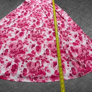 Grace Karin Pink Floral Ruffle Maxi Dress Size M thumbnail 6