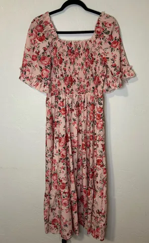 Pink floral dress thumbnail 2