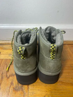 Ugg Neumel Heritage 2” Platform Burnt Olive Suede Wool Boots Womens Size 11 thumbnail 6