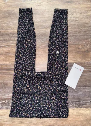 Lululemon Wunder Train High Rise 28” Fluctuate Micro Pink Size 2 NWT thumbnail 1