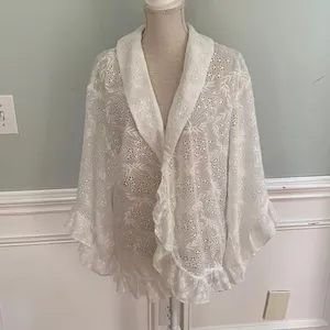 Majorelle Faria Kimono in White embroidery Large thumbnail 3