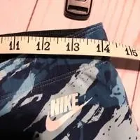 Wmns NIKE Blue Paint Camo Athletic Capri leggings pants L blue dri fit fold down thumbnail 8