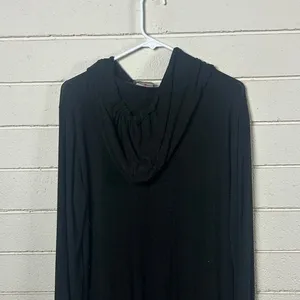Brandy Melville Black Layla Hoodie Tee one size thumbnail 6