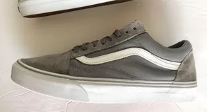 Vans Old Skool Authentic Gray White Suede Canvas Women Shoes 10 thumbnail 3