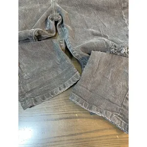We The Free People‎ Distressed Black Jeans 30 Button Fly Denim Actual 34x29.5 thumbnail 12