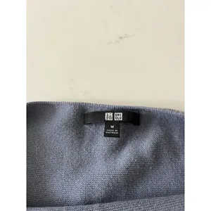 Uniqlo Women Size M Blue 100% Cotton Cocoon Knit Boatneck Sweater thumbnail 4