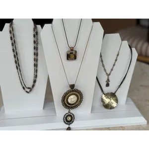 Bronze & Gold Multi-Style Pendant Necklace Set- 5 piece set thumbnail 2