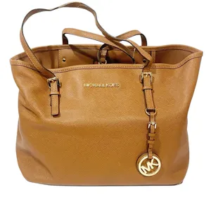 Michael Kors‎ Jet Set Honey Crosshatch Leather Small Tote Clip Closure thumbnail 1