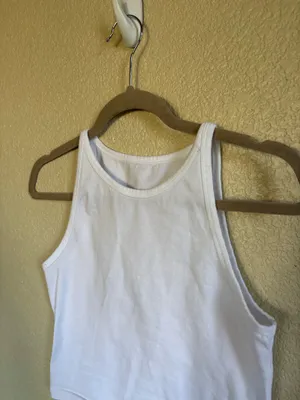 White Tank Crop Top thumbnail 3