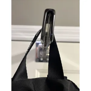 PINK Victoria's Secret Cinch Drawstring Large Back Pack Black/Silver NWOT thumbnail 3