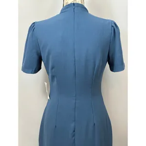 Alexia Admor Dixie Mockneck Maxi Sheath Dress in Denim Blue 4 thumbnail 15