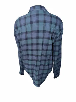 Urban Outfitters Green Plaid Flannel Shirt Forest Green Outdoor Button Up Small thumbnail 3