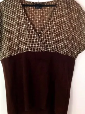 Red by Marc Ecko XL Chocolate Satin Stars Top Plus thumbnail 2
