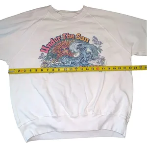Billabong Sweatshirt Large White Under‎ The Sun Graphic Retro Surfcore y2k Crew thumbnail 5