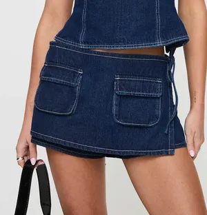 Lioness Countryside Skort Blue Denim size xxs thumbnail 1