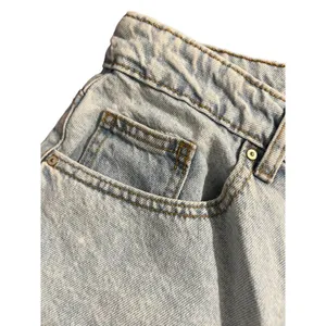Cotton:On High Rise Mom Denim Shorts Raw Hem Bootie Cutoff Size 8 thumbnail 2