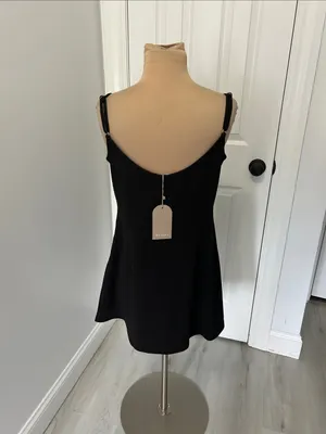 Meshki Lex Two Tone Mini Dress Black thumbnail 4