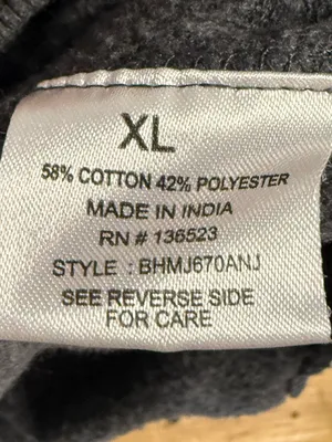 Brooklyn Cloth Boxy Originals Heavyweight Reverse Seam Hoodie Sweatshirt Grey XL thumbnail 6