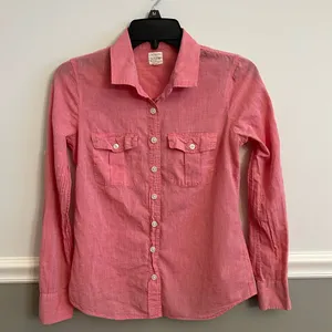 J. Crew Pink The Perfect Shirt Button Down Long Sleeve Classic Extra Small thumbnail 2