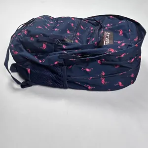 Trans by JanSport Pink Flamingo Backpack SuperBreak School Bag Navy Blue Pink thumbnail 3