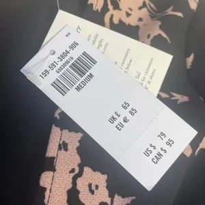 ABERCROMBIE & FITCH NWT Black Floral Dress Longsleeve‎ Medium thumbnail 3