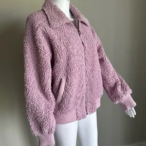 Universal Threads Purple Sherpa Bomber Jacket Size M thumbnail 2