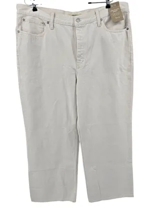 Madewell Low-Slung Baggy Jeans Womens 33 Bone White NS358 100%‎ Cotton NWT thumbnail 1