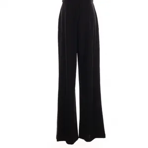 The Noli Shop Black Jumpsuit Feather Trim Strapless Small Glam Party Chic thumbnail 7