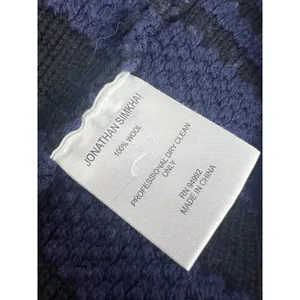 Jonathan Simkhai Tassel Fringe Knit Wool Sweater Black Blue‎ Stripe thumbnail 12
