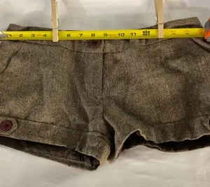 Vintage Women’s Brown Tweed Lined Shorts Spring No Size/Care Tag thumbnail 8