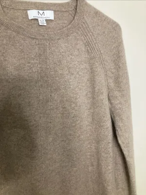 Magaschoni Scoopneck Sweater in Taupe Beige thumbnail 4