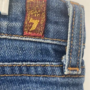 7 for All Mankind vintage boot cut denim. Distressed pockets. EUC. Size 30. thumbnail 6