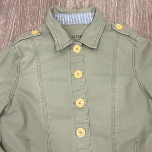 VTG 00s Hollister Co Olive Green Military Utility Jacket Size M Button Up Cotton thumbnail 4