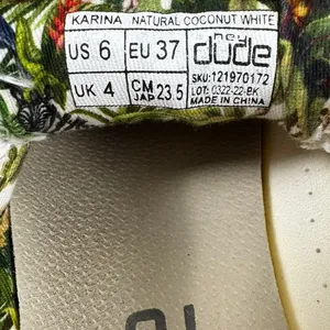 Hey Dude Karina Natural Coconut White Canvas Sneakers Womens 6 thumbnail 9