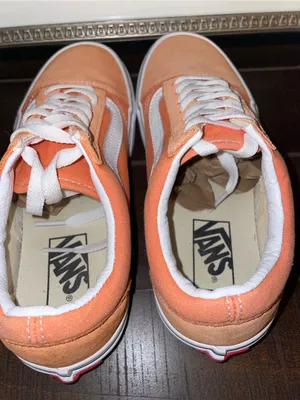 Vans Off The Walls Orange & White Low Top Old Skool Sneakers Size 7 NWOT thumbnail 10