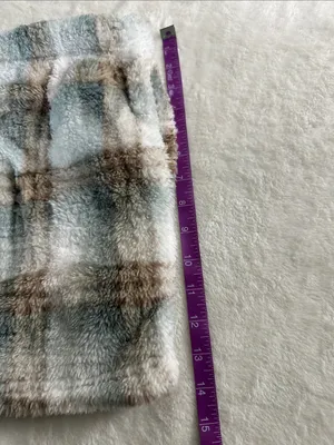 Lazy Sunday Plush Plaid Women's Shorts - Cream, Brown & Gray thumbnail 7