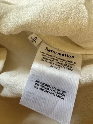 Reformation Cream tie neck blouse NEW thumbnail 5