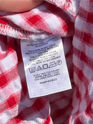 NEW LOFT Red‎ Gingham Tie Back Puff Sleeve Cottagecore Picnic Dress Outdoor Farm thumbnail 5