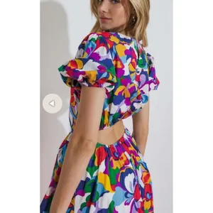 Flying Tomato Colorful Cut Out Midi Dress, Large‎ thumbnail 5